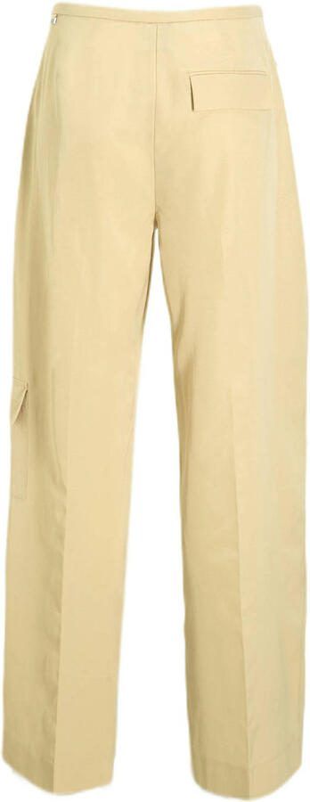Calvin Klein straight regular waist casual broek lichtgeel - Foto 2