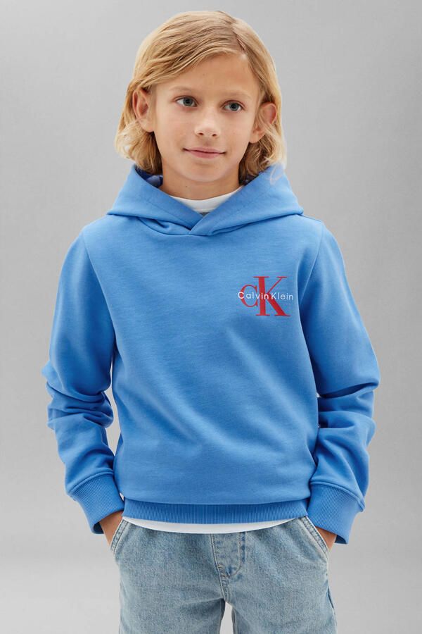 Calvin Klein sweat hoodie met logo blauw