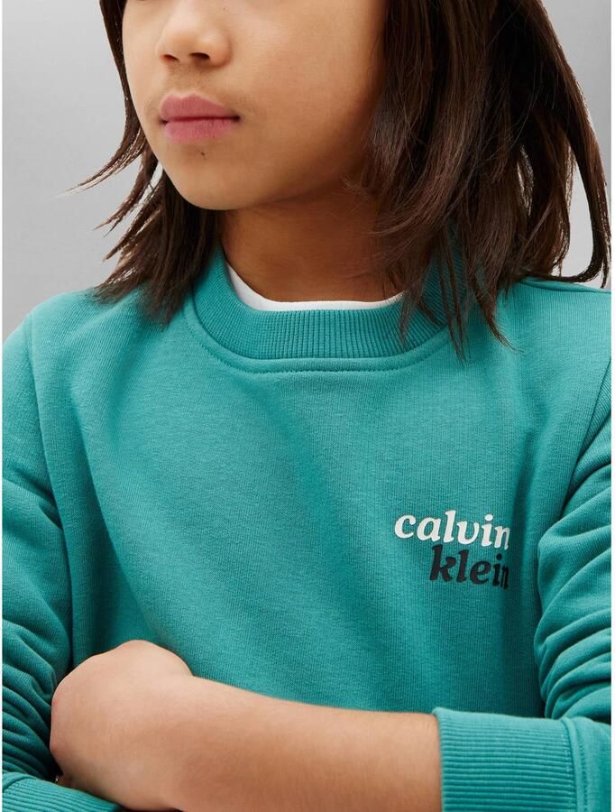 Calvin Klein sweater met backprint groen - Foto 2