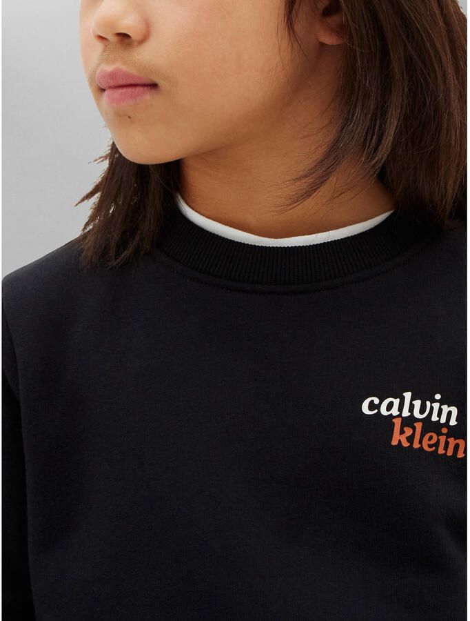 Calvin Klein sweater met backprint zwart