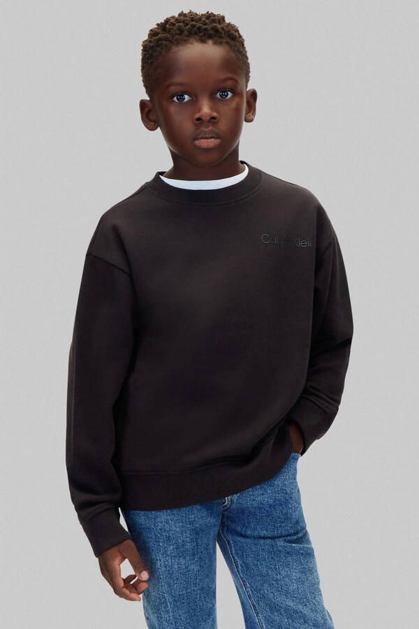 Calvin Klein sweater met backprint zwart