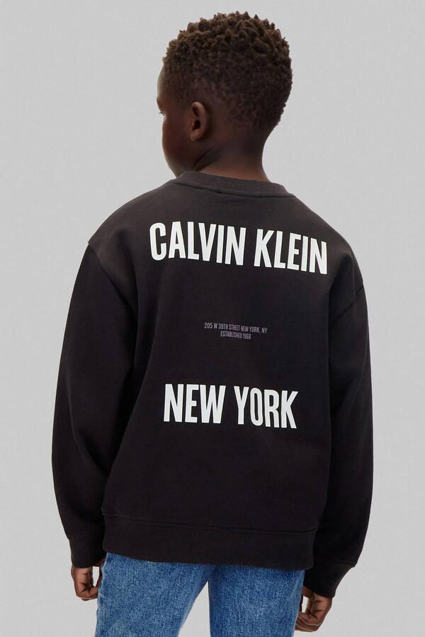 Calvin Klein sweater met backprint zwart - Foto 2