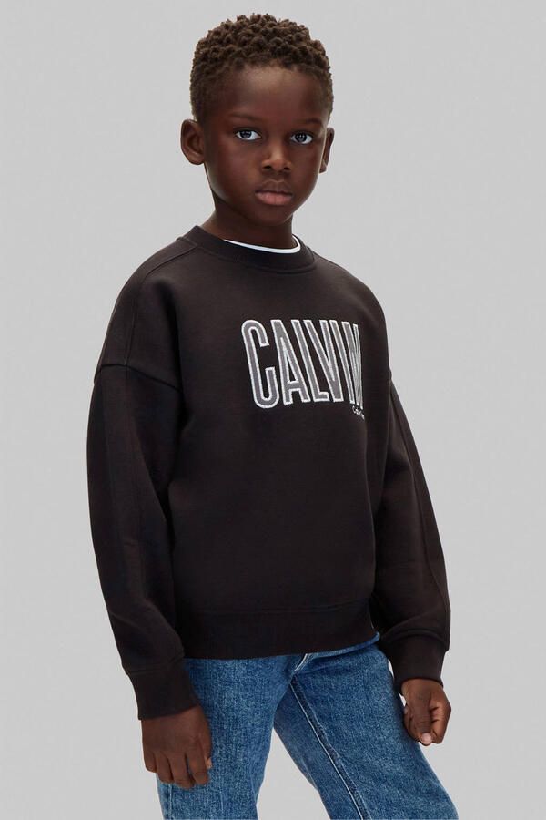 Calvin Klein sweater met borduursels zwart