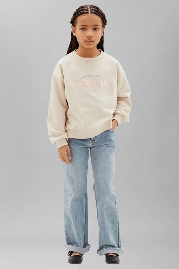 Calvin Klein sweater met logo ecru - Foto 2