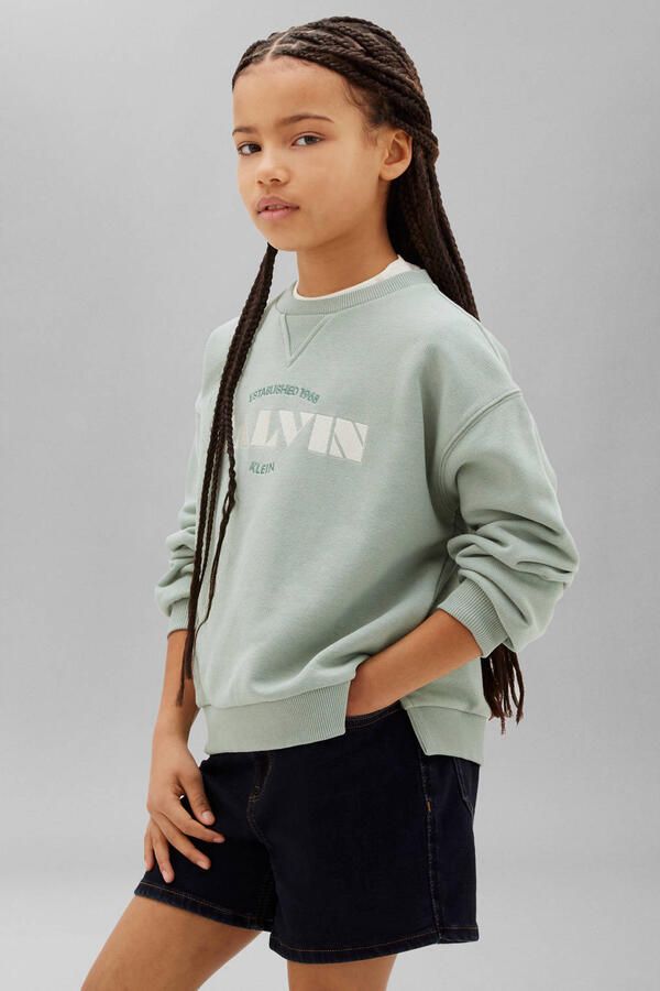 Calvin Klein sweater met logo lichtgroen - Foto 3