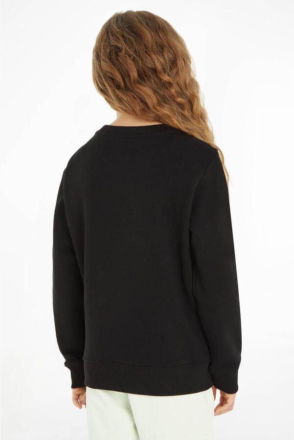 Calvin Klein sweater met logo zwart Katoen Ronde hals Logo 176