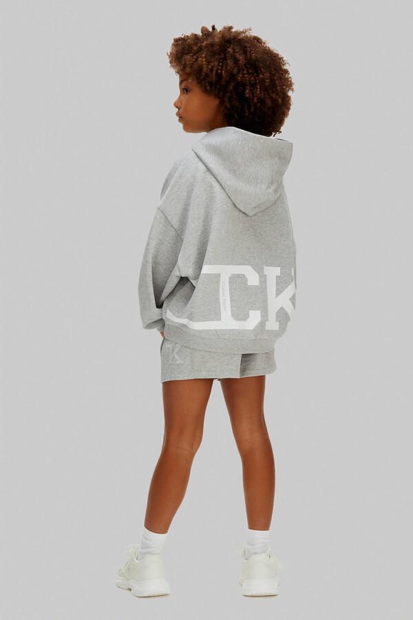 Calvin Klein sweatshort grijs melange - Foto 2