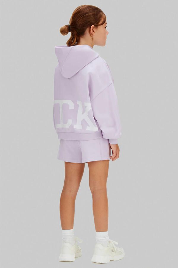 Calvin Klein sweatshort lila Korte broek Paars Logo - Foto 2