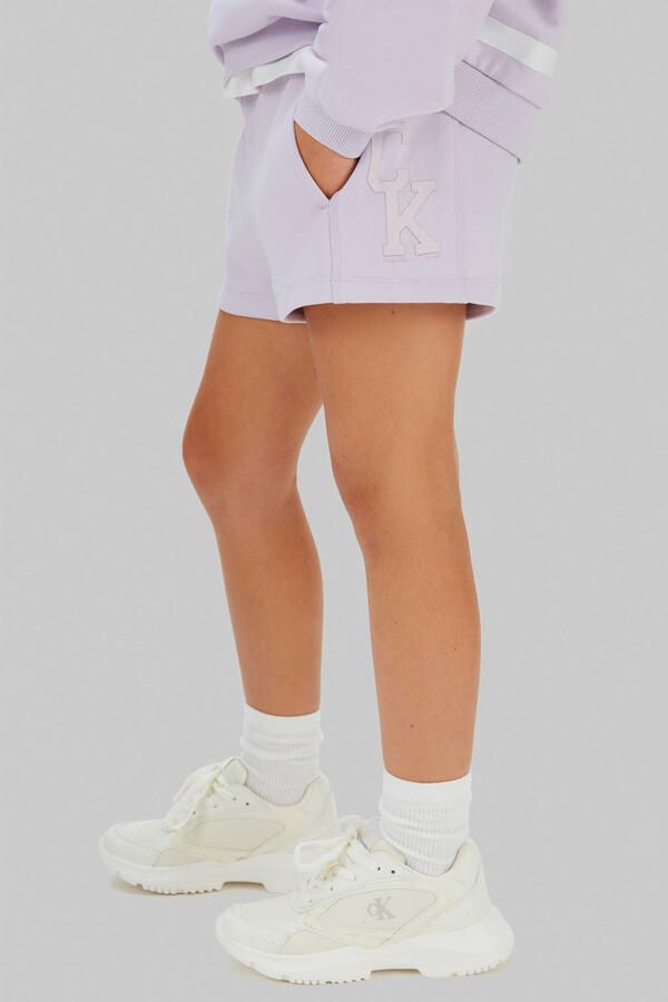 Calvin Klein sweatshort lila Korte broek Paars Logo - Foto 3