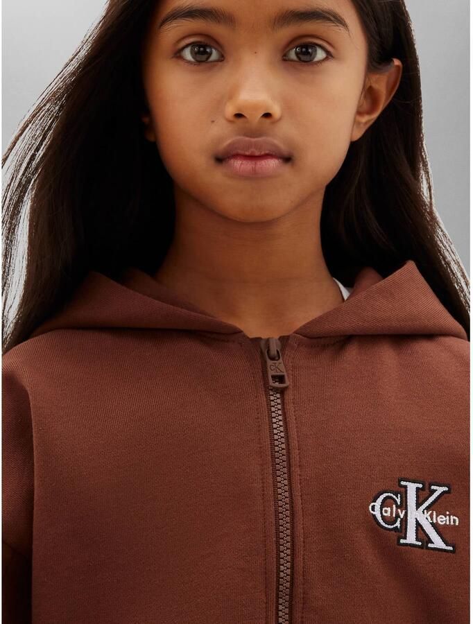 Calvin Klein sweatvest met logo bruin - Foto 2