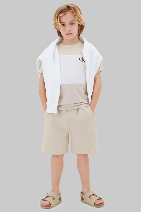 Calvin Klein T-shirt beige wit (set van 2) - Foto 3