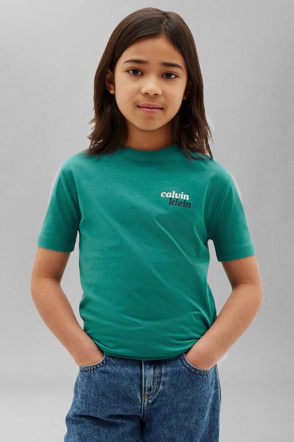 Calvin Klein T-shirt met backprint groen