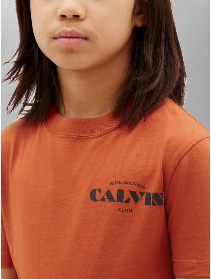 Calvin Klein T-shirt met logo oranje - Foto 2
