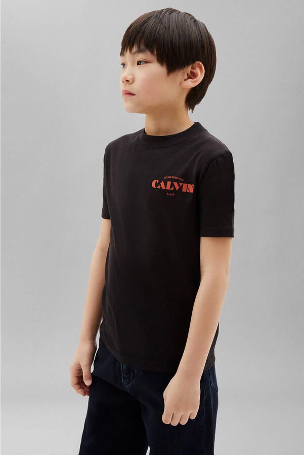 Calvin Klein T-shirt met logo zwart