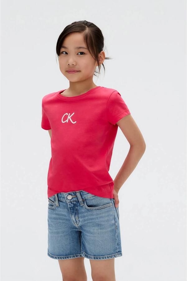 Calvin Klein Jeans Slim fit T-shirt met logoprint en ronde hals - Foto 2