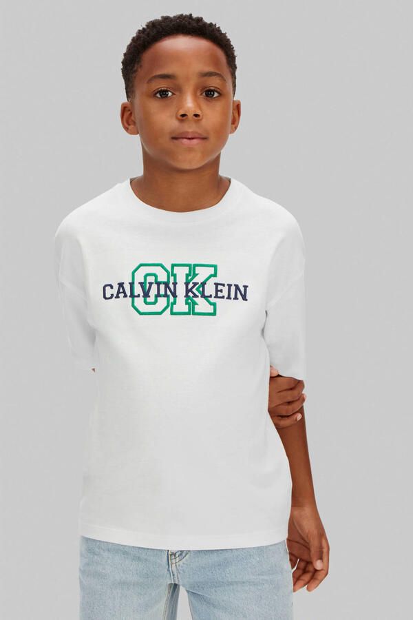 Calvin Klein Jeans regular fit T-shirt van puur katoen