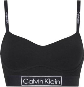 Calvin Klein Bralette met logo-opschriften aan bandjes en band
