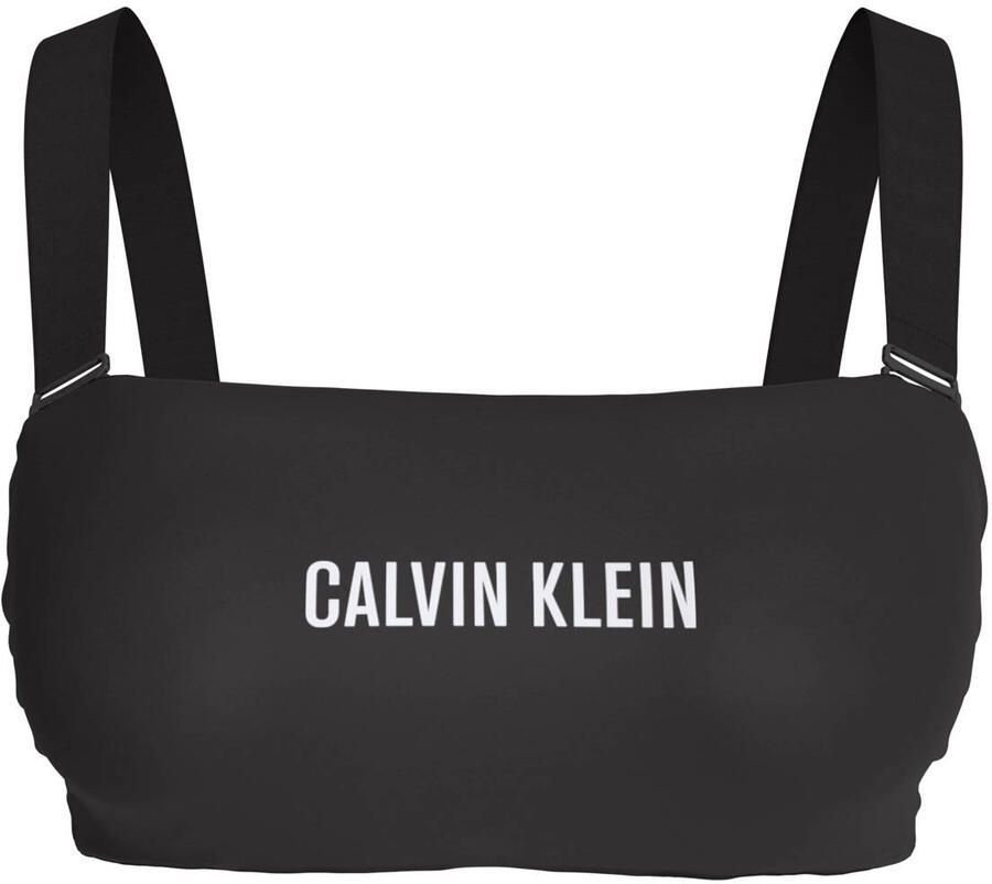 Calvin Klein voorgevormde strapless bandeau bikinitop zwart - Foto 2