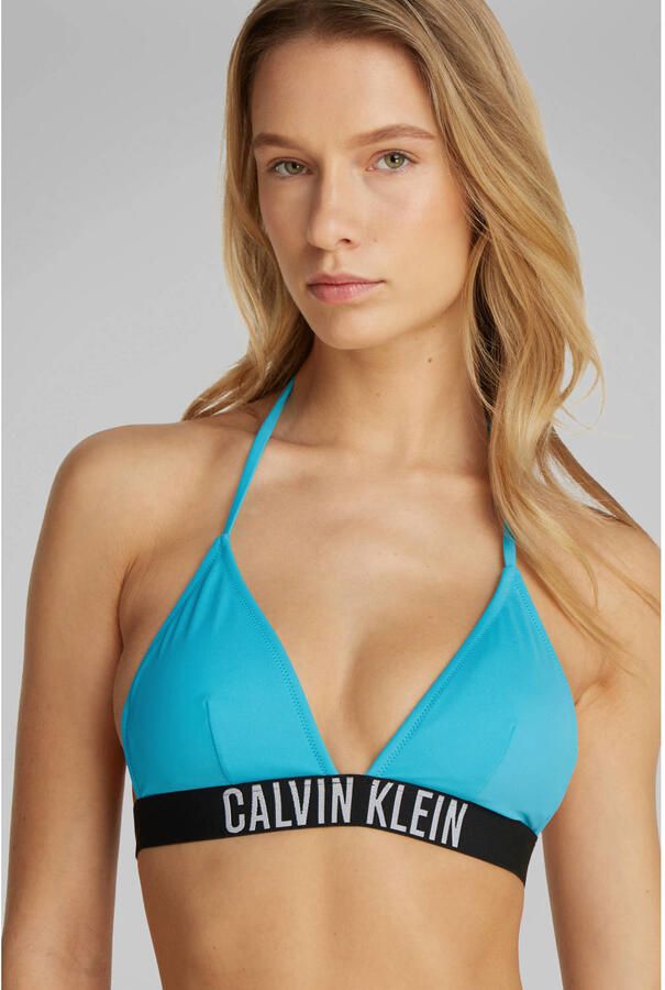 Calvin Klein voorgevormde triangel bikinitop blauw
