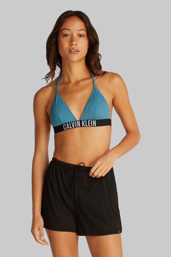 Calvin Klein voorgevormde triangel bikinitop blauw