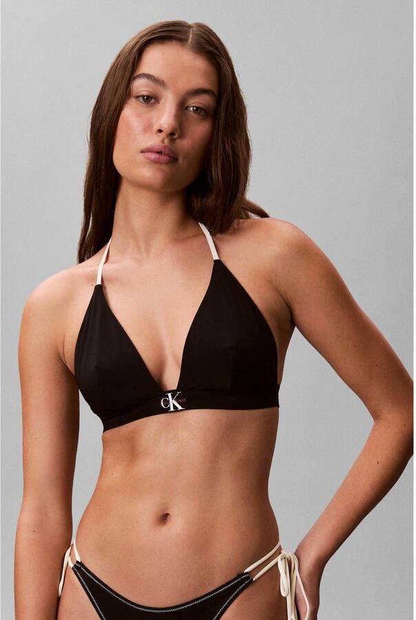 Calvin Klein voorgevormde triangel bikinitop zwart - Foto 2