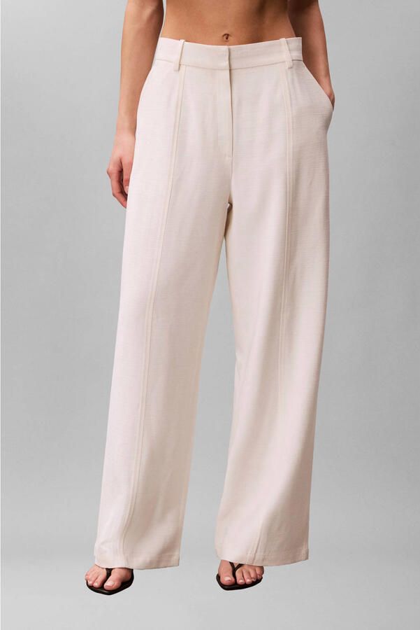 Calvin Klein Womenswear Wide leg pantalon van viscosemix