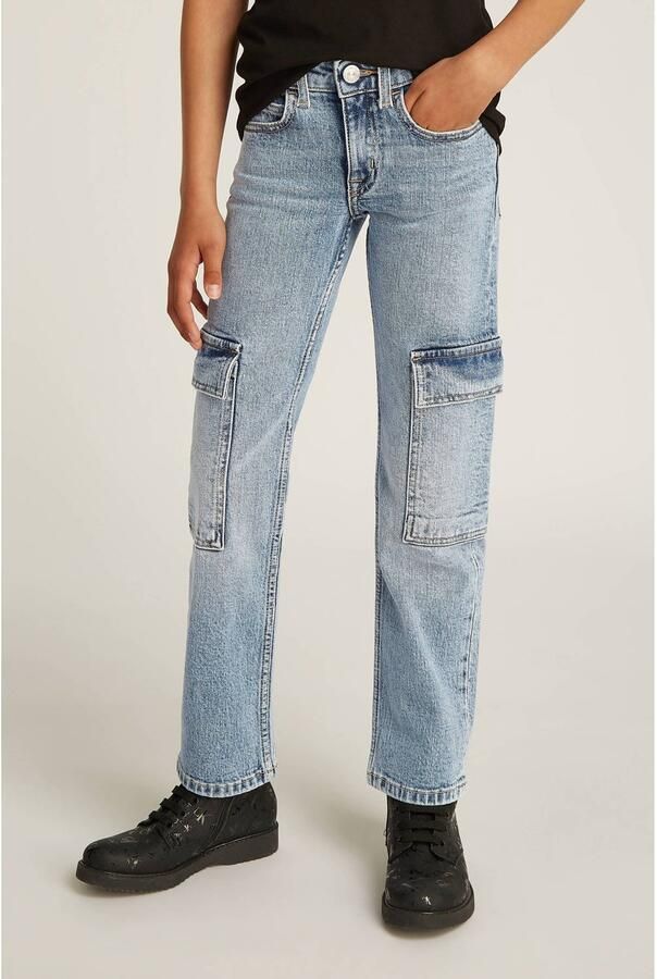 Calvin Klein wide leg regular waist jeans light blue denim - Foto 2