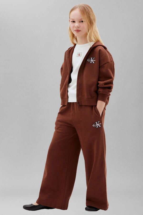 Calvin Klein wide leg sweatpants bruin - Foto 3