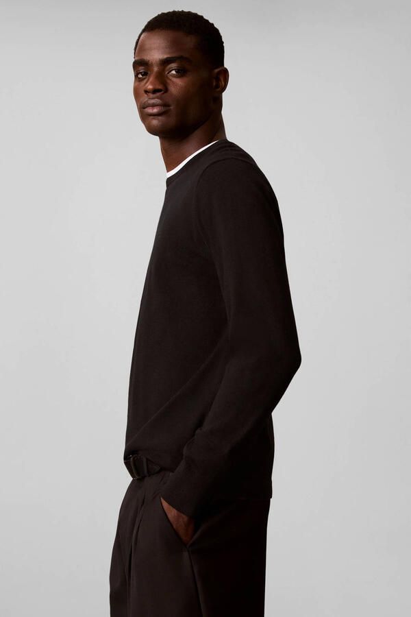 Calvin Klein Gebreide trui LS 100% MERINO CREW 14GG Met ronde hals regular fit - Foto 2