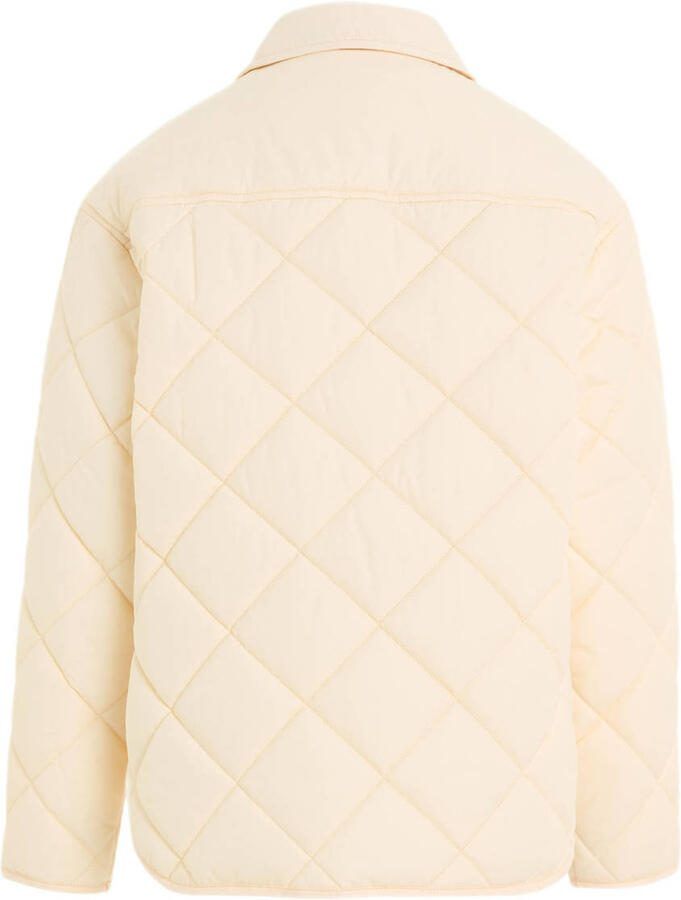 Calvin Klein zomerjas met logo beige Meisjes Gerecycled katoen Klassieke kraag 128 - Foto 3