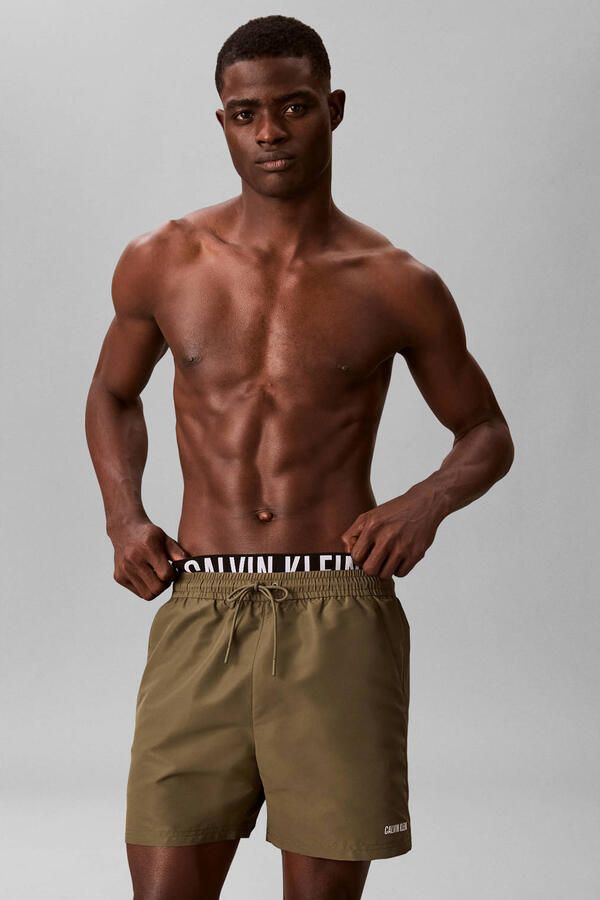 Calvin Klein zwemshort met logo kakigroen