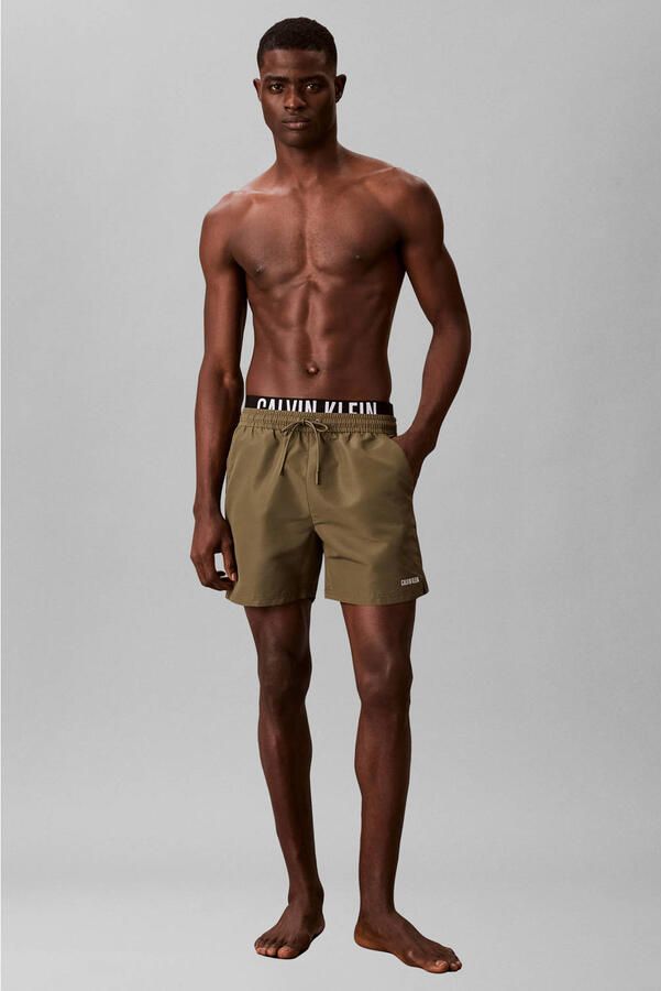 Calvin Klein zwemshort met logo kakigroen - Foto 2