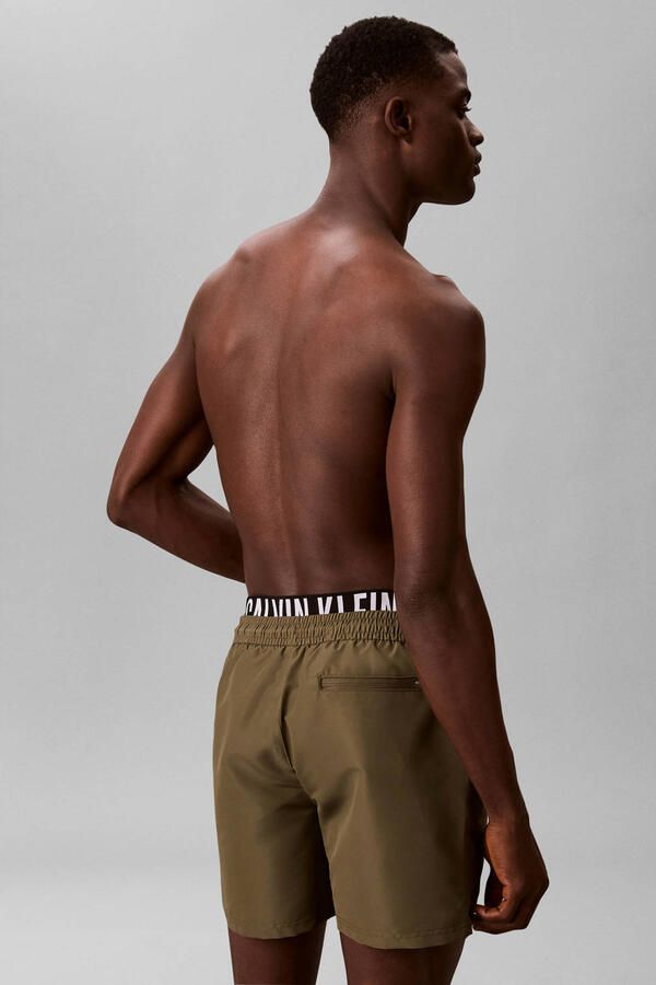 Calvin Klein zwemshort met logo kakigroen - Foto 3