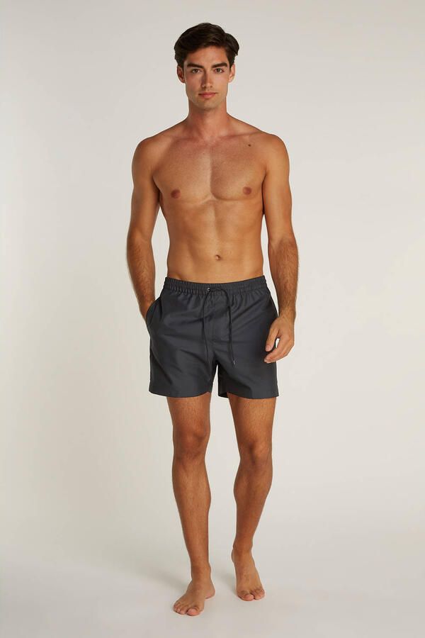 Calvin Klein Jeans Zwembroek Tape Logo Swim Shorts Black