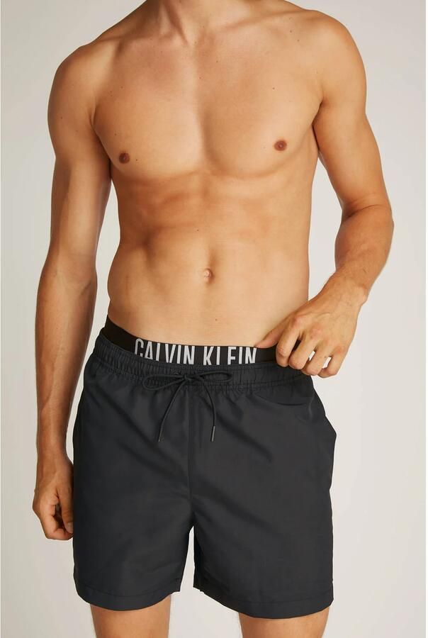 Calvin Klein Jeans Zwembroek Double Waistband Swim Shorts Black