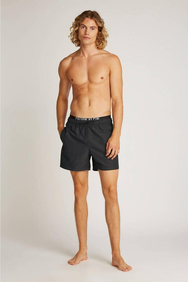 Calvin Klein Jeans Zwembroek Double Waistband Swim Shorts Black - Foto 2