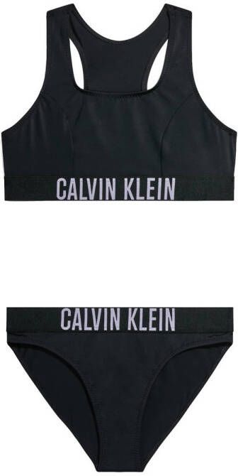 Calvin Klein crop bikini zwart Meisjes Gerecycled polyamide (duurzaam) 140 152