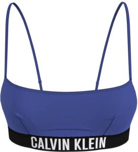 Calvin Klein niet-voorgevormde crop bikinitop blauw