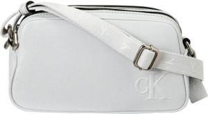 Calvin Klein crossbody tas met logotaping lichtgrijs