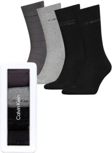 Calvin Klein giftbox sokken set van 4 zwart grijs