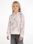 Calvin Klein hoodie met all over print zand lila Sweater Beige Meisjes Katoen (duurzaam) Capuchon 128 - Thumbnail 1