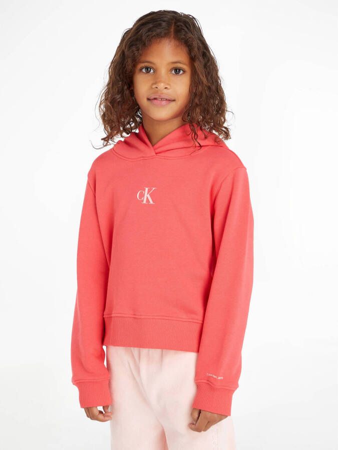 Calvin Klein hoodie met biologisch katoen roze Sweater Logo 152