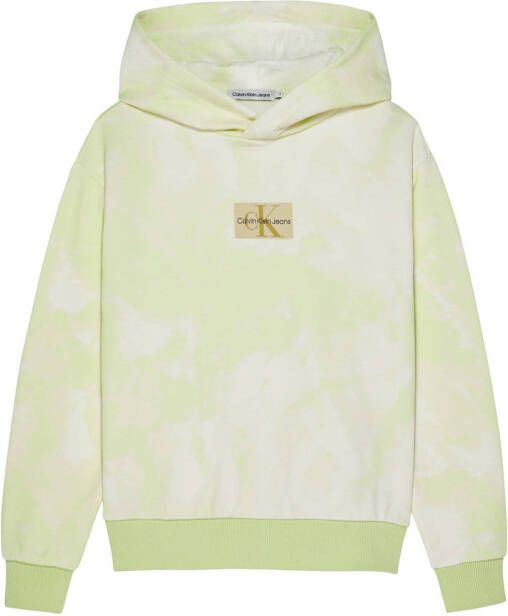 Calvin Klein hoodie met logo ecru geel