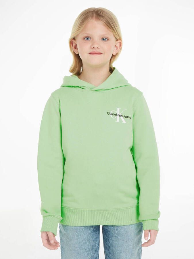 Calvin Klein hoodie met logo felgroen Sweater Jongens Katoen Capuchon Logo 164