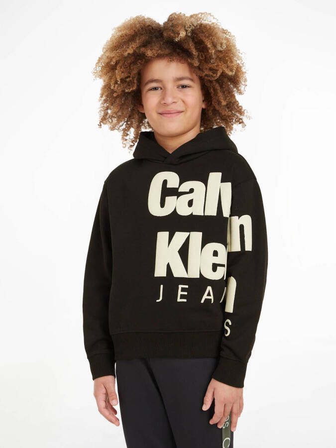 Calvin Klein hoodie met tekst zwart wit