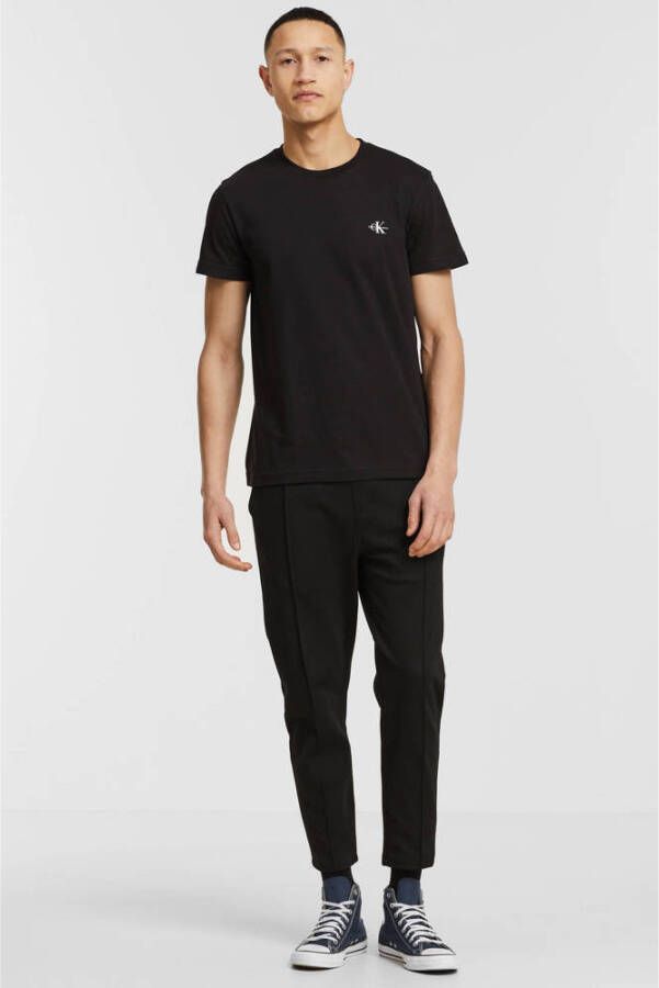 Calvin Klein Jeans T-shirt met labelprint model 'MONOGRAM' in een set van 2 stuks