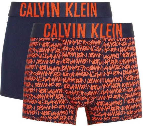 CALVIN KLEIN JEANS boxershort set van 2 oranje zwart