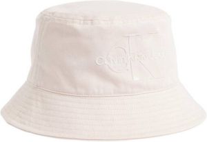 CALVIN KLEIN JEANS bucket hat met logo wit