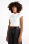 Calvin Klein Shirt met ronde hals CK RIB CROPPED SLIM TEE met ck-logo op borsthoogte - Thumbnail 1