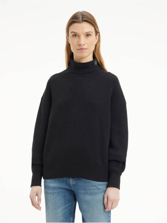 CALVIN KLEIN JEANS gebreide trui zwart